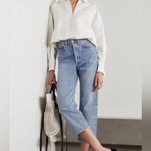 Revolve AGOLDE Wilder Straight Leg Jeans, Mid Rise, Light Washed, Size 25